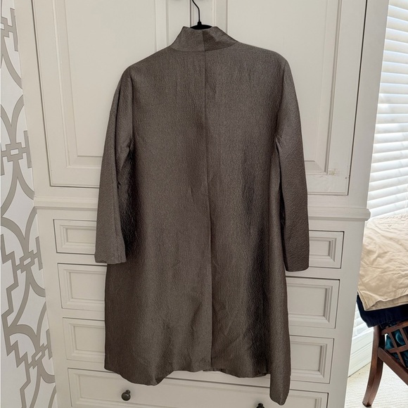 NWT Eileen Fisher Ladies Charcoal Silk Jacket - Picture 7 of 11